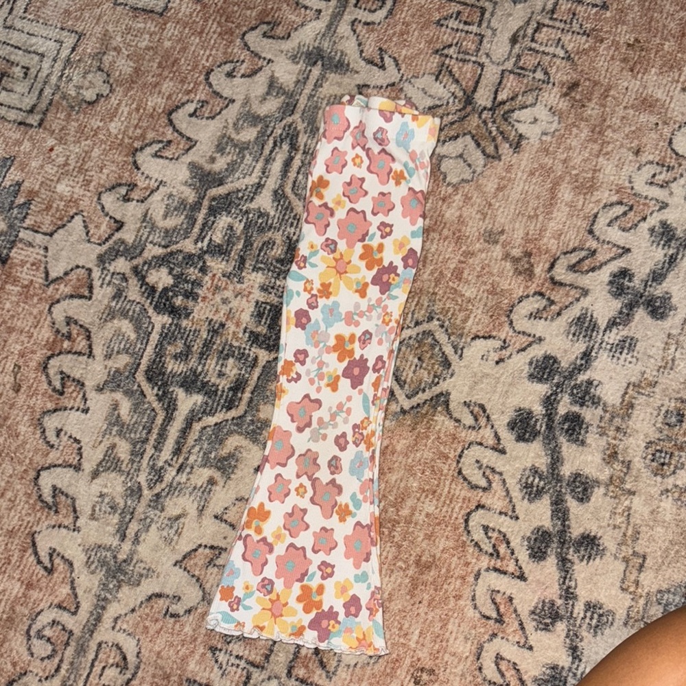 Floral Patterned Flare Pants